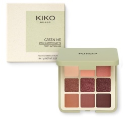 Paleta de farduri Green Me Eyeshadow, Kiko Milano, 9 nuante, 102 Feisty Safron - Img 1