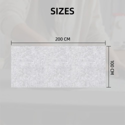 Pânză Termoadezivă Insertie Croitorie, 100 x 200 cm Întăritură Fuzibilă Termolipibilă pentru Îmbrăcăminte și Proiecte Textile DIY, Decupabilă, Alb - Img 5
