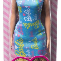 PAPUSA BARBIE BLONDA CU ROCHITA ALBASTRA