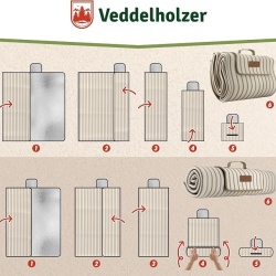 Pătură de picnic și plajă XXL Veddelholzer, 200 x 200 cm, impermeabilă, rezistentă la nisip, strat termoizolant și căptușeală moale, pliabilă tip geantă, lavabilă - Img 7