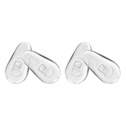 Pernuta Siliconica Ochelari Techsuit NPT1, 14mm x 7.5mm, Set 2 bucati, Transparenta