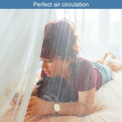 Plasă de Țânțari pentru Pat Dublu și Single Universal Backpackers, Fără Deschidere / Complet Închisă, Dimensiune XL (10.5 x 2.3 m), Montare Simplă cu 1 Punct, Plasă Albă Densă cu Bază Elastică, Sac de Transport Inclus - Img 5