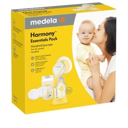 Pompă de sân manuală Medela Harmony Essentials Pack, tehnologie 2-Phase Expression, cupă PersonalFit Flex 24 mm, tetină Calma și pungi stocare incluse, Fără BPA - Img 2