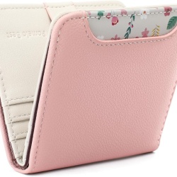 Portofel Mic de Damă Pomelo Best cu Protecție RFID, Mini Portofel din Piele Ecologică PU Moale, Design Elegant cu Imprimeu, Ușor și Compact pentru Utilizare Zilnică și Călătorii