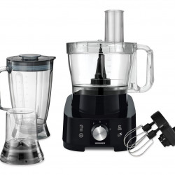 Robot de bucatarie Heinner Cookery Chef HFP-1000BK, 1000W, blender si rasnita incluse, capacitate bol 3.5L, capacitate blender 1.8L, 2 viteze + Pulse, cutit inox, Negru - Img 2
