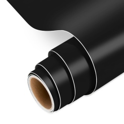 Rolă Vinil Autoadeziv Permanent Negru Mat Typec Home, 30.5 x 450 cm, Folie Autocolantă Rezistentă la Apă pentru Plotter / Cutter, Căni, Decorațiuni și Proiecte DIY
