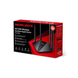 Router Wireless Mercusys MR30G, Gigabit, Dual Band, AC1200, 4 x Antene externe (Negru) - Img 3