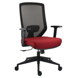 Scaun ergonomic Joy, bordo, spatar mesh, brate reglabile, mecanism syncron, suport lombar reglabil