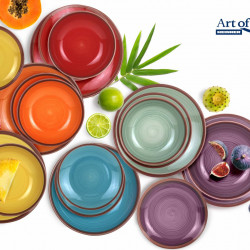 SERVICIU MASA CERAMICA 18PCS, AQUARELLE - Img 4