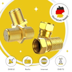 Set 10 Conectori F de 7 mm cu Filet + 5 Adaptoare F Mamă-Mamă, Conectori Coaxiali Placați cu Aur pentru Cablu TV / Satelit, Garnitură de Etanșare și Piuliță Lată - Img 7