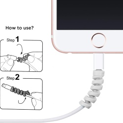 Set 14 Protecții din Silicon pentru Cabluri Typec, Spirale Flexibile Anti-Rupere și Prelungire Durată de Viață Cabluri de Încărcare, Căști și USB - Img 3