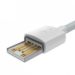 Set 2 cabluri telefon Baseus USB - Lightning fast charging Power Delivery 1,5 m white (TZCALZJ-02) - Img 3