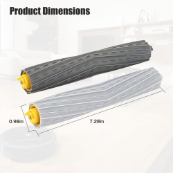 Set 2 Role Extractoare Principale din Cauciuc Compatibile cu iRobot Roomba Seriile 800 și 900 (805, 850, 860, 870, 880, 890, 960, 980, 985), Perii Contra-Rotative Fără Peri, Sistem Anti-Încâlcire Păr, Rezistente la Uzură - Img 6