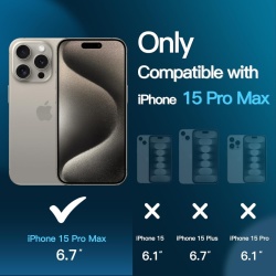 Set 3 Folii de Protecție din Sticlă Securizată JETech pentru iPhone 15 Pro Max, Duritate 9H, Ultra-Transparente, cu Cadru de Montare - Img 5