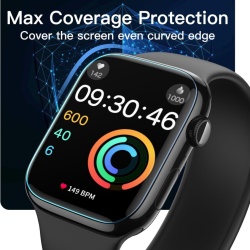 Set 3 Folii de Protecție Flexibile JETech din TPU pentru Apple Watch Series 11 / Series 10 (42 mm), Acoperire Completă Curbată, Tehnologie Auto-Vindecare, Claritate HD și Sensibilitate Ridicată la Atingere - Img 4