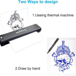 Set 50 Coli Hârtie de Transfer Tatuaje A4, Șablon Carbon 4 Straturi pentru Copiator Termic și Desen Manual, Hârtie Indigo Profesională pentru Tatuat, Body Painting și Proiecte DIY - Img 3