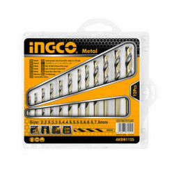 Set burghie elicoidale HSS INGCO AKDB1125, 12 buc