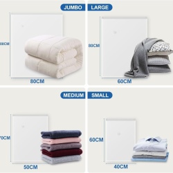 Set de 8 saci pentru vidare haine cu pompă electrică Typec Home (2 Jumbo, 2 Mari, 2 Medii, 2 Mici), saci de compresie pentru pilote, pături, haine și călătorii - Img 6