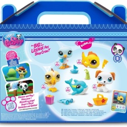 Set de Colecție Littlest Pet Shop Beach Besties 5-Pack, Conține 5 Mini Figurine Animale cu Cap Mobil Bobblehead, 7 Accesorii, Card de Colecție și Cod Virtual Digital pentru Joc Online - Img 6
