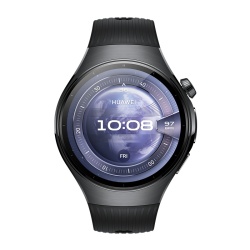 Smartwatch Huawei Watch 5, 46MM Black Stainless Steel, Black Fluoroelastomer Strap - Img 1