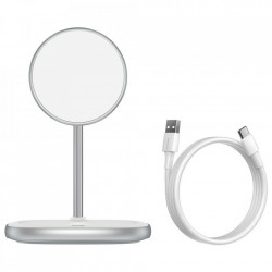 Stand cu incarcare wireless Baseus (compatibil iPhone MagSafe) 15 W white (WXSW-02)