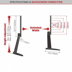 Stand de masa / podea Barkan S40, fix, 32"-70", Negru - Img 5