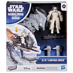 STAR WARS MANDALORIAN SI GROGU ACTION VERSE SET FIGURINA IMPERIAL DRIVER SI VEHICUL AR RT CU ACCESORII - Img 2