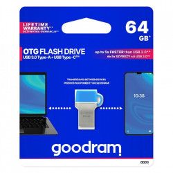 Stick USB Goodram pendrive 64 GB USB 3.2 Gen 1 60 MB/s (rd) - 20 MB/s (wr) blue (ODD3-0160B0R11)