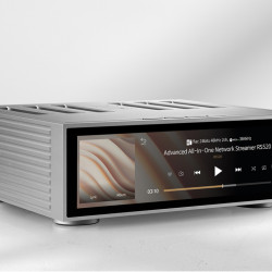 Streamer cu amplificare ROSE RS520 All-In-One, 2x250W, EQ parametric, Ecran Touch, Argintiu