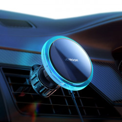 Suport pentru telefon auto Joyroom Air Vent cu incarcator wireless Qi de 15 W (compatibil MagSafe) Argintiu (JR-ZS291) - Img 3