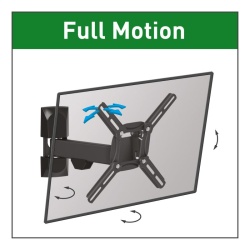Suport TV Plat/ Curbat de perete Barkan 2300.B, reglabil, 19"-39", 25 Kg, Negru - Img 5