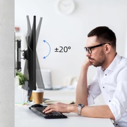 Suport TV și Monitor de Perete Reglabil Suptek MA2720, Braț Articulat pentru Ecrane 15–32 Inch, VESA 75x75 / 100x100 mm, Pivotare 180°, Înclinare ±20°, Sarcină Maximă 13 kg, Oțel Aliat, Negru - Img 7