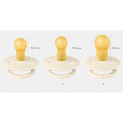 Suzeta BIBS Colour Negru, set 2 buc, cauciuc natural, lumineaza in intuneric, 6m+ - Img 3