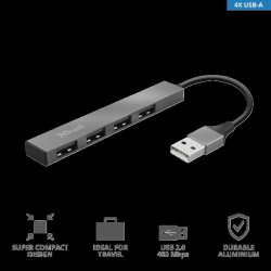 Trust Halyx Aluminium 4 Mini USB Hub - Img 2