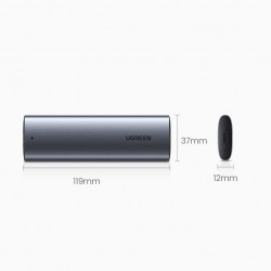 Unitate SSD externa Ugreen M.2 USB 3.2 Gen 2 (SuperSpeed USB 10 Gbps) + cablu USB Type C 0,5m gri(CM400 10902) - Img 8