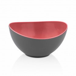 2 BOLURI OVALE 14/25CM+2TACAMURI,PL.ROSU
