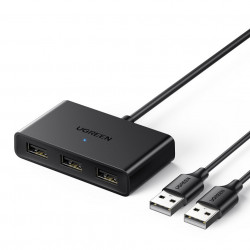 Adaptor switch Ugreen USB 2 intrari - 3 iesiri negru (CM409)