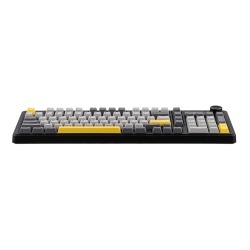 AJAZZ AK980 V2 Mechanical Keyboard TFT Screen Bluetooth ,2.4G Wireless ,Wired RGB, Grey-White-Yellow - Img 5