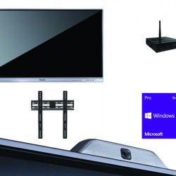 All In One Interactiv DONVIEW DS-75IWMS-L05A, camera videoconferinta, suport de perete, OPS i3 si Windows 10