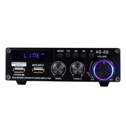 Amplificator audio Blitzwolf AS-22, 45 W, Bluetooth 5.0, USB + telecomanda (negru)