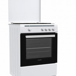Aragaz Gaz Heinner HFSC-V60WH, 4 arzatoare, Gaz, Aprindere electrica, Dispozitiv de siguranta plita si cuptor, Duze GPL incluse, 60 cm, Alb