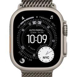 AW BAND 49MM TITANIUM MILANESE NATURAL S