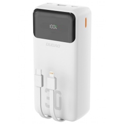 Baterie Externa Dudao K15MAX, 30000mAh, 22.5W, QC + PD, 1 x USB-A - 2 x Lightning - 2 x USB-C, Alba
