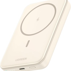 Baterie externa Ugreen Magnetic 10.000 mAh, Wireless, PD 20W, USB-C, Bej
