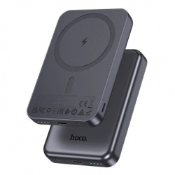 Baterie Externa Wireless HOCO J160, 5000mAh, 10W, 1 x QI - 1 x USB-C, Gri