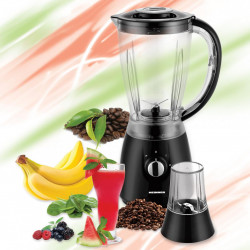 Blender de masa Heinner HBL-500R, 500W, 2 Viteze + Pulse, Bol 1.5L, Rasnita, Negru - Img 3