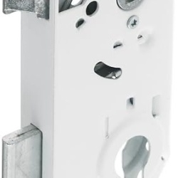 Broască îngropată pentru cilindru Yale Y50R-A40/B, interax 40 mm, carcasă 135 mm, limbă reversibilă, placă frontală rotunjită, pentru uși de intrare și interior