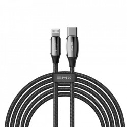 Cablu Baseus BMX Sequins MFI USB Type C PD 18W / Lightning cable 2,4 A 1,8 m black (CATLLP-B01)
