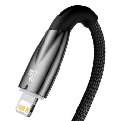 Cablu Baseus Glimmer Series cu incarcare rapida USB-C - Lightning 480Mb/s PD 20W 2m alb - Img 7