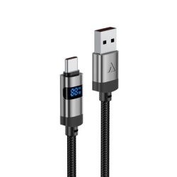 Cablu Date si Incarcare USB-A - USB-C Acefast C15-04 Display, 66W, 1.2m, Negru - Img 7